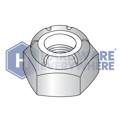1/2-13 USS Grade 8 Nylock Lock Nuts - 50 Pack, Nylon Insert, Yellow Zinc Coated - View #9