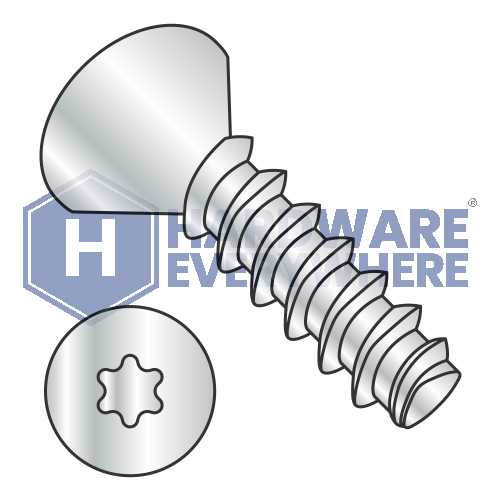 M3 X 6 Thread Forming Screws / Torx / Flat Head  / Steel / Zinc / Plastite (Blunt Tip) Alternate 48-2