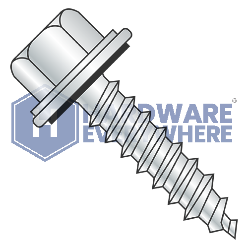 9-15 x 1 1/2 WOOD SCREWS / Unslotted / Hex Washer Head / Steel / Coated 1000 Hour