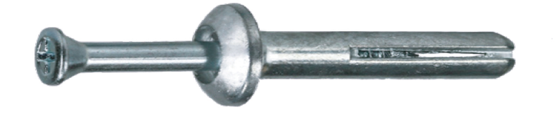 1/4 x 3 Aerosmith Removable Screw ZP Zamak Nail-In Anchors / Steel / Zinc