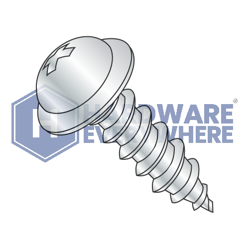 #8 x 1 1/2 SHEET METAL SCREWS / Phillips / Round Washer Head / Steel / Zinc