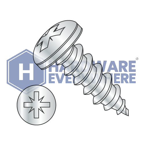 #8 x 1 1/4 SHEET METAL SCREWS / Pozi / Pan Head / Steel / Zinc
