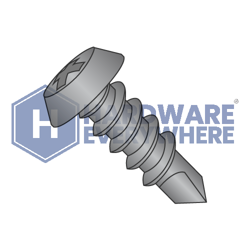 #7 x 7/16 SELF DRILLING SCREWS / Phillips / Pan Head / Steel / Black Phosphate