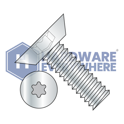 8-32 x 1/4 MACHINE SCREWS / Torx / Flat Head Undercut / Steel / Zinc