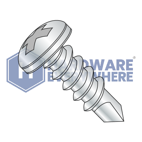#14 x 1/2 SELF DRILLING SCREWS / Phillips / Pan Head / Steel / Zinc