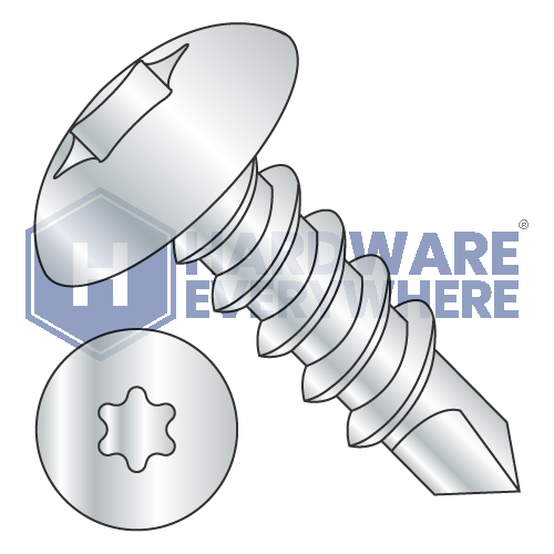 #14 x 2 SELF DRILLING SCREWS / Torx / Truss Head / Steel / Zinc
