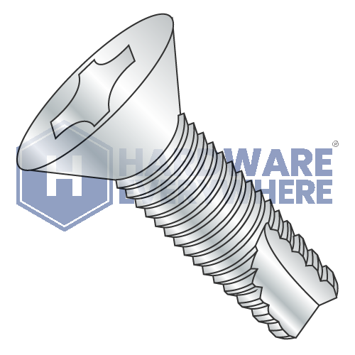 10-24 X 1 Thread Cutting Screws / Phillips / Flat Head / Steel / Zinc / Type 23