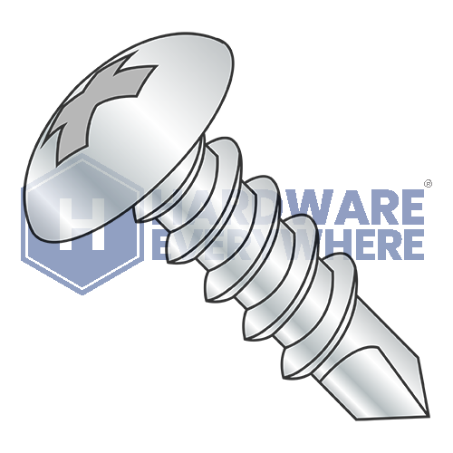 #10 x 2 1/2 SELF DRILLING SCREWS / Phillips / Truss Head / Steel / Zinc