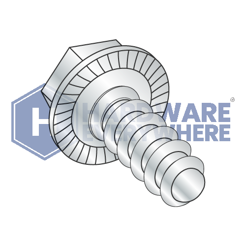#10 x 1/2 SCREWS / Unslotted / Hex Washer Head / Steel / Zinc