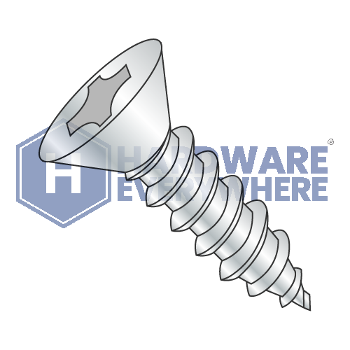 5/16 x 1 1/4 SHEET METAL SCREWS / Phillips / Flat Head / Steel / Zinc