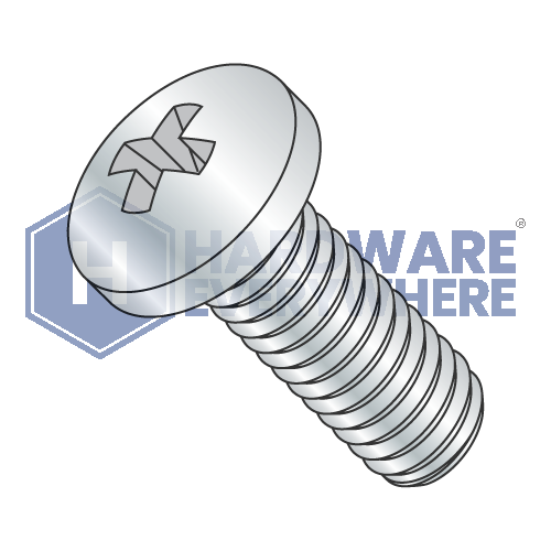10-24 x 5 MACHINE SCREWS / Phillips / Pan Head / Steel / Zinc