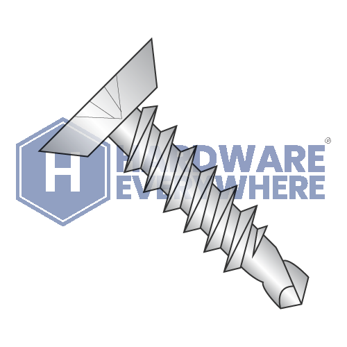 #14 x 1 SELF DRILLING SCREWS / Phillips / Flat Head Undercut / 410 Stainless / Plain