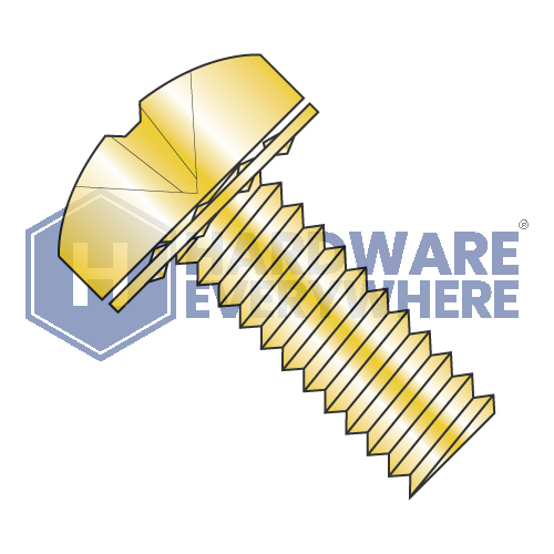 M3 x 6 METRIC SEMS SCREWS / Phillips / Pan Head / Steel / Yellow Zinc