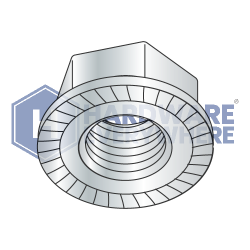 3/4-16 SERRATED FLANGE NUTS / Steel / Zinc