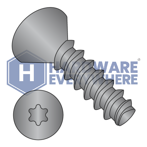 10-14 X 1 Thread Forming Screws / Torx / Flat Head / Steel / Black Oxide / Plastite (Blunt Tip) Alternate 48-2