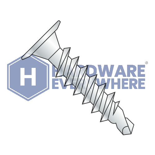 #8 x 1 1/4 SELF DRILLING SCREWS / Phillips / Wafer Head / Steel / Zinc