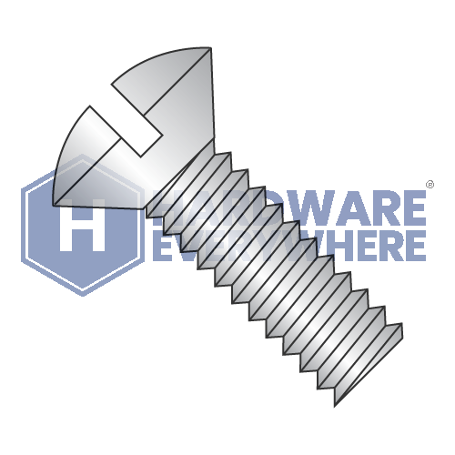 4-40 x 7/16 MACHINE SCREWS / Slotted / Oval Head / 18-8 Stainless / Plain