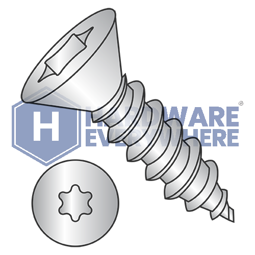 #10 x 1 SHEET METAL SCREWS / Torx / Flat Head / 18-8 Stainless / Plain