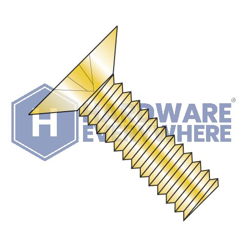 6-32 x 1/4 MACHINE SCREWS / Phillips / Flat Head / Steel / Yellow Zinc
