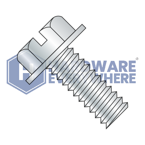 6-32 x 2 1/2 MACHINE SCREWS / Slotted / Hex Washer Head / Steel / Zinc
