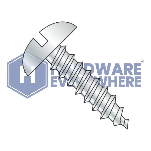 #10 x 3/4 SHEET METAL SCREWS / Slotted / Round Head / Steel / Zinc