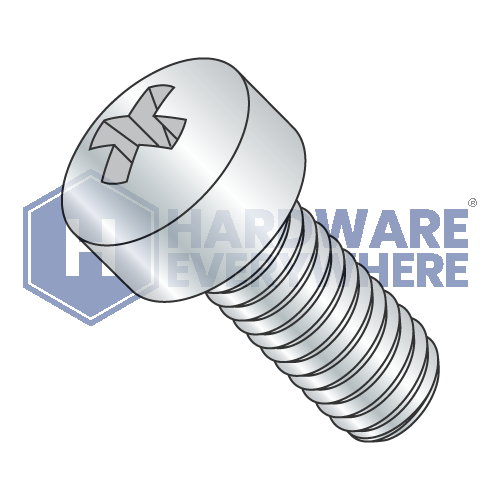 1/4-20 x 2 1/2 MACHINE SCREWS / Phillips / Fillister Head / Steel / Zinc