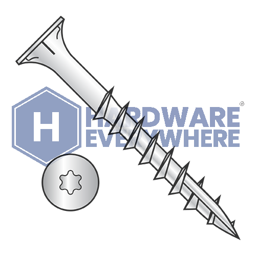 8 X 1 1/4 Deck Screws / Torx / Flat Head / Steel / Zinc / Type 17