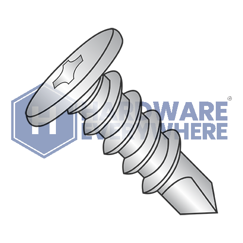 #10 x 3/4 SELF DRILLING SCREWS / Phillips / Pancake Head / 410 Stainless / Plain