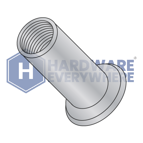 1/4-20 Large Flange/Non-Ribbed Rivet Nuts / Aluminum / Plain