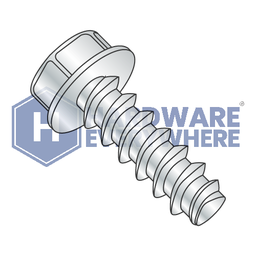 1/4-10 X 1 Thread Forming Screws / Unslotted / Hex Washer Head / 410 Stainless / Plain / Plastite (Blunt Tip) Alternate 48-2