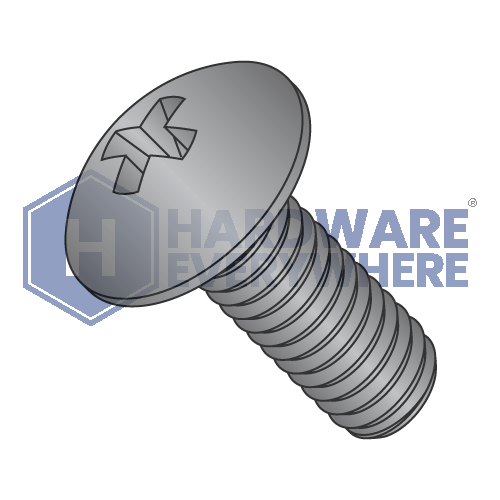 1/4-20 x 2 1/2 MACHINE SCREWS / Phillips / Truss Head / Steel / Black Oxide
