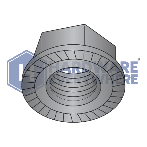 3/8-24 SERRATED FLANGE NUTS / Steel / Black Oxide