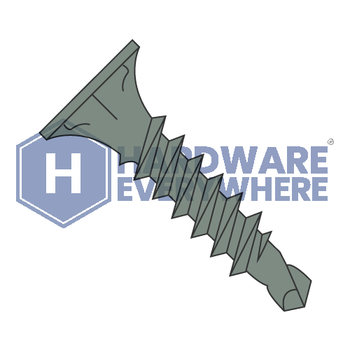 #8 x 1 5/8 SCREWS / Phillips / Wafer Head / Steel / Green Ceramic