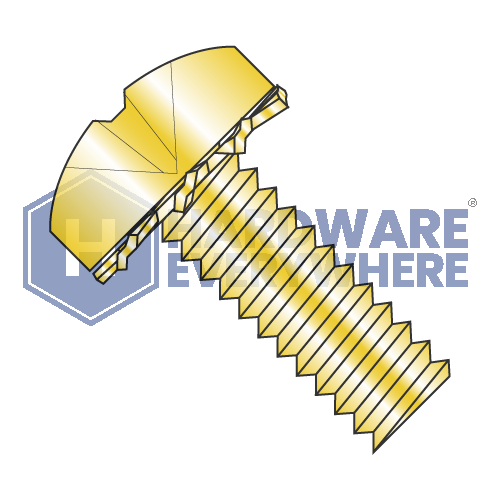 8-32 x 1/2 SEMS SCREWS / Phillips / Pan Head / Steel / Yellow Zinc