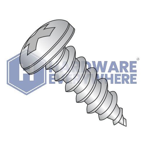 #10 x 1/4 SHEET METAL SCREWS / Phillips / Pan Head / 18-8 Stainless / Plain