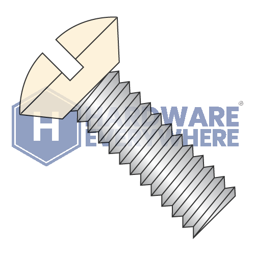 6-32 x 3/8 MACHINE SCREWS / Slotted / Oval Head Undercut / Steel / Zinc