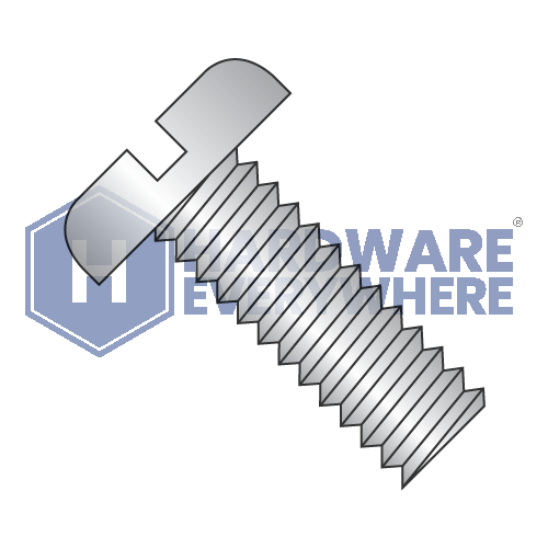 10-32 x 1/2 MACHINE SCREWS / Slotted / Pan Head / 18-8 Stainless / Plain