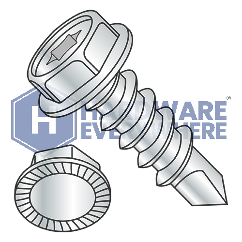 #8 x 5/8 SELF DRILLING SCREWS / Torx / Hex Washer Head / Steel / Zinc