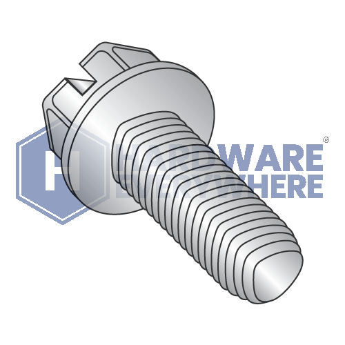 1/4-20 X 1/2 Thread Forming Screws / Slotted / Hex Washer Head / 410 Stainless / Plain / Taptite Alternate