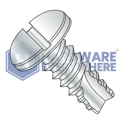 6-20 X 1/2 Thread Cutting Screws / Slotted / Pan Head / Steel / Zinc / Type 25