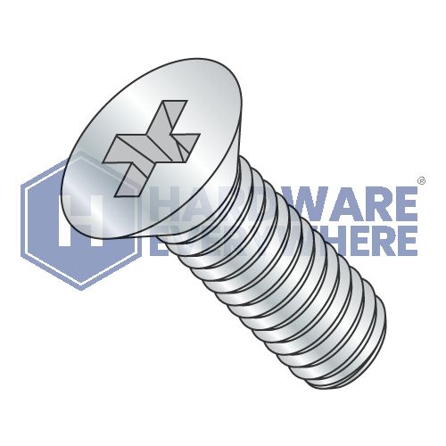 4-40 x 9/16 MACHINE SCREWS / Phillips / Flat Head / Steel / Zinc