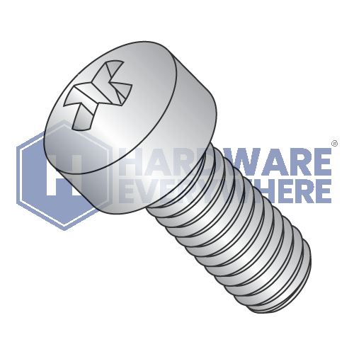 1/4-28 x 1 MACHINE SCREWS / Phillips / Fillister Head / 18-8 Stainless / Plain