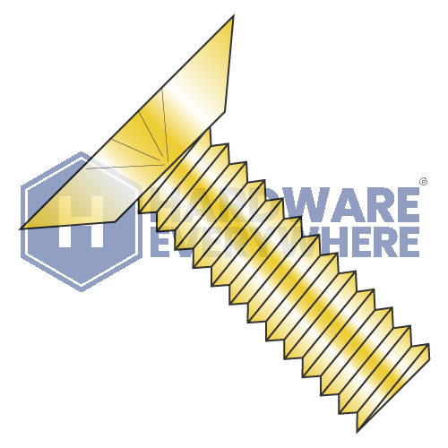 6-32 x 1/4 MACHINE SCREWS / Phillips / Flat Head Undercut / Steel / Yellow Zinc