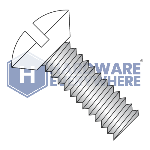 6-32 x 5/16 MACHINE SCREWS / Slotted / Oval Head Undercut / Steel / Zinc