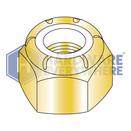 8-32 NYLON INSERT LOCK NUTS / Steel / Yellow Zinc