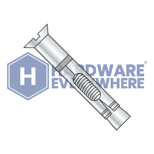 1/4 x 2 SLEEVE ANCHORS / Flat / Steel / Zinc