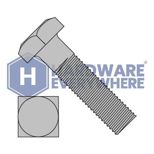 3/8-16 x 2 1/2 SQUARE MACHINE BOLTS / Steel / Plain