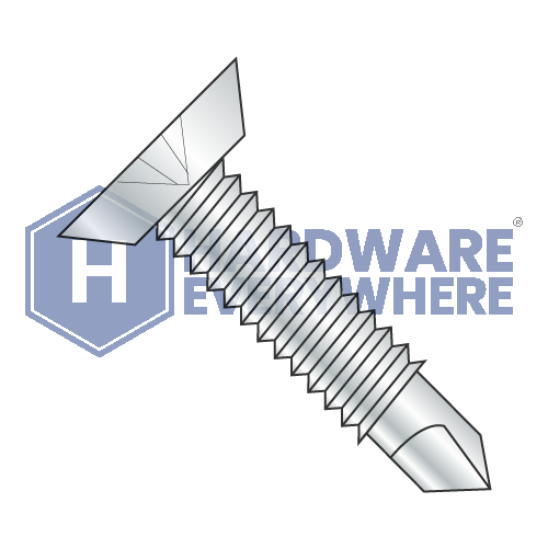 #14 x 2 SELF DRILLING SCREWS / Phillips / Flat Head Undercut / Steel / Zinc