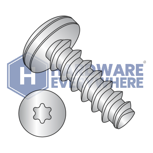 1/4-10 X 1 Thread Forming Screws / Torx / Pan Head / 18-8 Stainless / Plain / Plastite (Blunt Tip) Alternate 48-2