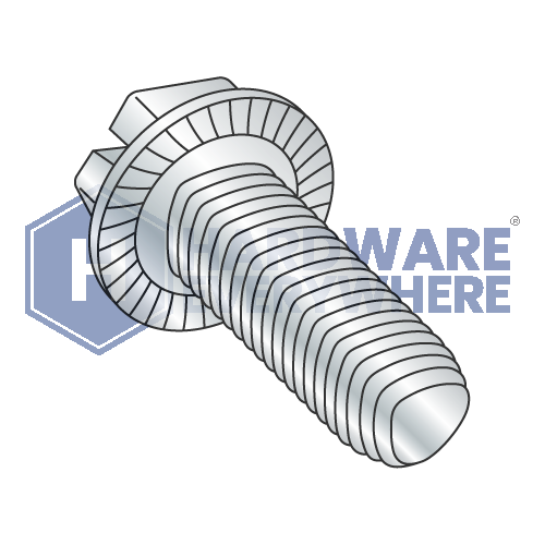 5/16-18 x 3/4 THREAD FORMING SCREWS / Slotted / Hex Washer Head / Steel / Zinc